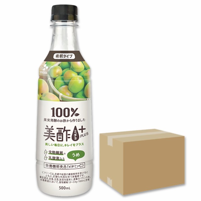 美酢プラス うめ 500ml 24本 箱売り 1BOX / CJ ミチョ+ 梅 韓国 ドリンク 果実酢 飲みやすい 飲むお酢 飲む お酢 果実