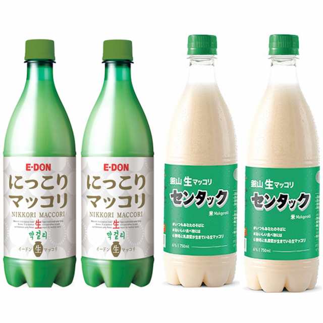 マッコリ　2本＋イドン生マッコリ750ml　PAY　イドンマッコリ　E-DON　センタック　au　2本　生　生マッコリ　SESE　センタク　マーケット　マーケット－通販サイト　の通販はau　釜山　センタック生マッコリ750ml　PAY