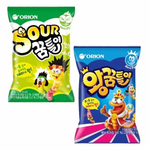 韓国グミキャンディ KINGワームグミ3袋 - 菓子