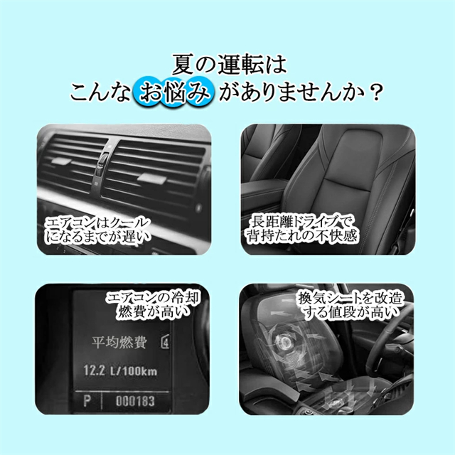 車載扇風機 USB扇風機 3段階風量 USB給電 設置簡単 車内扇風機 車扇風機 車載ファン 後部座席用 カーファン 省エネ 小型 車 自動車用_1