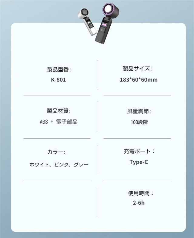 ハンディファン 冷却プレート 瞬間冷感 大容量4000mAh 100段風量 折り畳み式 充電式 小型 超軽量 冷感送風 冷却機能 携帯扇風機 手持ち扇風機 デジタル表示画面_11