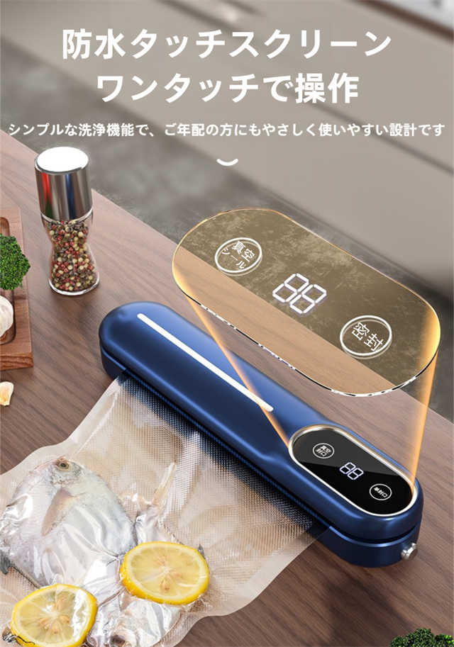 真空パック機 真空パック 袋10枚付き フードセーバー 小型 乾湿兼用