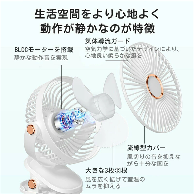 扇風機 卓上 クリップ扇風機 LEDライト 5階風量調節 2WAY 壁掛け 大風力 小型 角度調整  充電式 熱中症対策 クリップファン 小型扇風機 大容量 720度回転 扇風機 卓上 クリップ扇風機 LEDライト 5階風量調節 2WAY 壁掛け 大