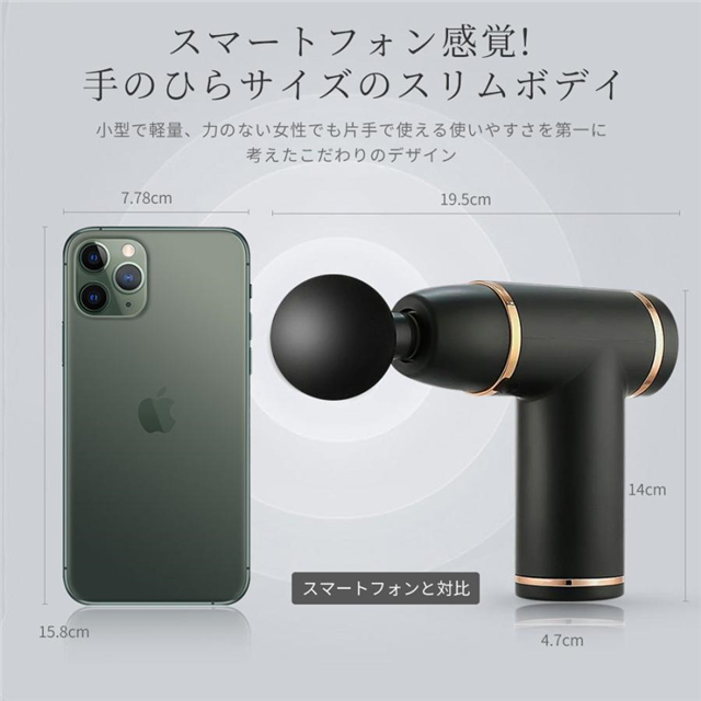 マッサージ器 小型 肩こり 筋膜リリース ガン 電動 マッサージ機 USB