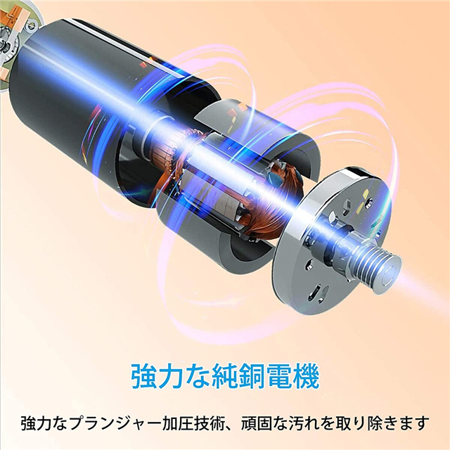 高圧洗浄機 コードレス 充電式 21V 3.0MPa 高圧洗浄 40分連続強運転 電動工具 家庭用 充電式ハンディウォッシャー 洗車 小型 簡単 お掃除 外壁 駐車場 外壁掃除 車掃除 洗車タオル_4