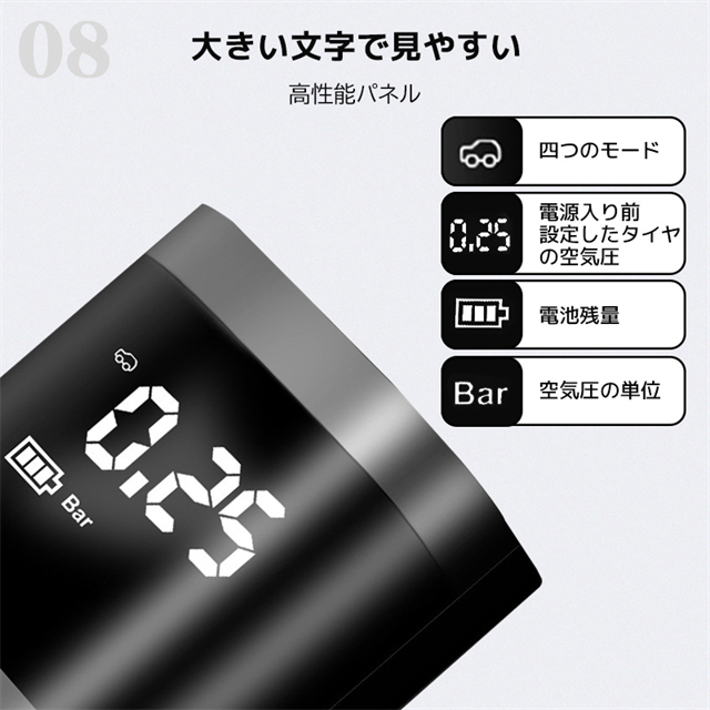 電動空気入れ 電動 エアポンプ 充電式 6000mAh USB充電式 米式 英式 仏式 コードレス コンパクト 軽量 多機能 空気入れ 電動ポンプ 持ち運ぶ便利 SOS/LEDライト 車 自転車 ロードバイク クロスバイク