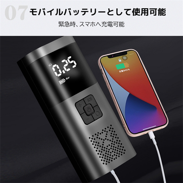 電動空気入れ 電動 エアポンプ 充電式 6000mAh USB充電式 米式 英式 仏式 コードレス コンパクト 軽量 多機能 空気入れ 電動ポンプ 持ち運ぶ便利 SOS/LEDライト 車 自転車 ロードバイク クロスバイク