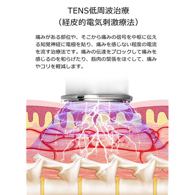 ネックマッサージャー 首 ネックマッサージ器 ems 低周波マッサージ器 温熱 温感 TENS 肩こり ヒートネック ヒート コードレス 健康 癒し 低周波 首掛け 実用的_5