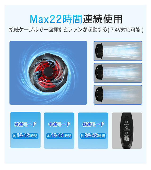 空調ベスト 空調ウェア 空調作業服 20000mAhバッテリー 男女兼用 3段階強風 22h連続送風 空調 作業 服 モバイルバッテリー付き ファンベスト 空調扇風服 エアコン服
