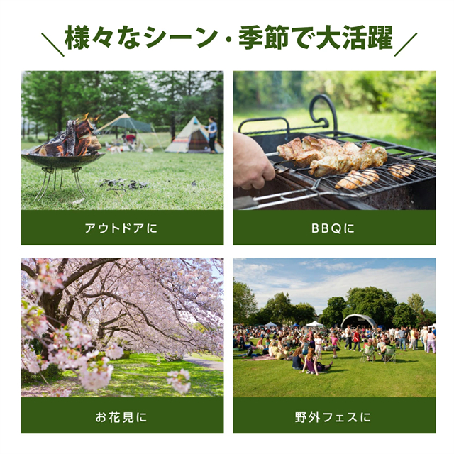 折りたたみテーブル アウトドアテーブル おりたたみ 軽量 耐熱 メッシュ サイドテーブル付き キャンプ テーブル コンパクト 収納袋付き_9