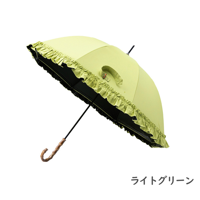 最強の日傘 長柄傘 完全遮光100% レディース傘 晴雨兼用 フリル 花柄 軽量 女性 2WAY 8本骨 紫外線対策 日焼け対策 完全UVカット100%生地ギフト対象_15