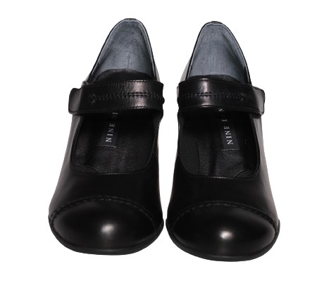 【靴のHOSHIKAWA】  『NINE DI NINE 0278』 ナインディナイン パンプス 21.5cm〜24.5cm EEE ブラック レディース ヒール 外反母趾 本革 国産