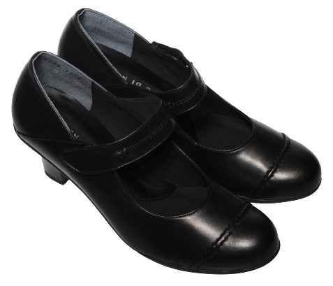 【靴のHOSHIKAWA】  『Dona Miss 0278』 ナイン パンプス 21.5cm〜24.5cm EEE ブラック レディース ヒール 外反母趾 本革 国産