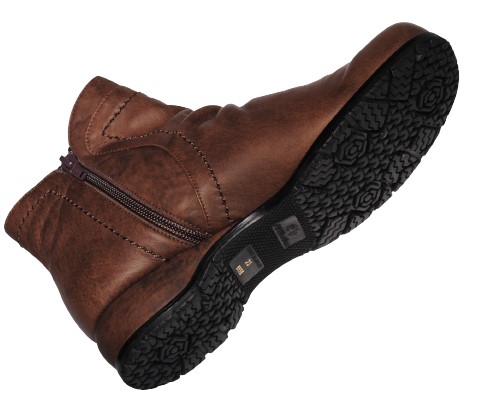 【靴のHOSHIKAWA】  『SPORTS NINE 1368』 スポーツナイン ショートブーツ 21.5cm〜25cm EEE ダークブラウン レディース ショート丈 スムースレザー 本革 国産 防滑