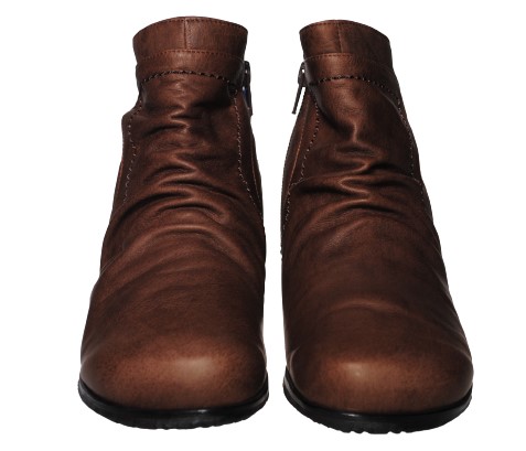 【靴のHOSHIKAWA】  『SPORTS NINE 1368』 スポーツナイン ショートブーツ 21.5cm〜25cm EEE ダークブラウン レディース ショート丈 スムースレザー 本革 国産 防滑