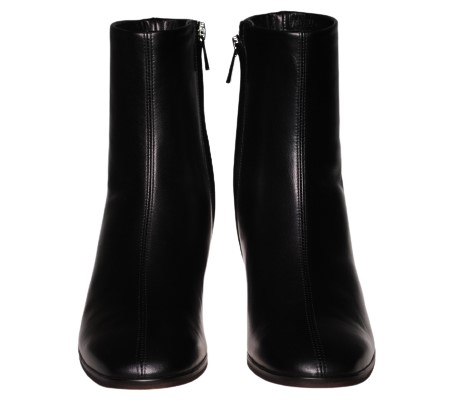 【靴のHOSHIKAWA】  『NINE DE NINE 2521』 ナインディナイン ショートブーツ 21.5cm〜24.5cm EEE ブラック レディース ショート丈 スムースレザー 本革 国産 防滑