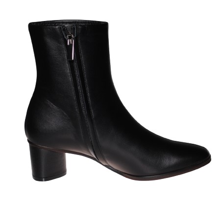 【靴のHOSHIKAWA】  『NINE DE NINE 2521』 ナインディナイン ショートブーツ 21.5cm〜24.5cm EEE ブラック レディース ショート丈 スムースレザー 本革 国産 防滑