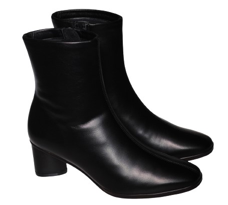 【靴のHOSHIKAWA】  『NINE DE NINE 2521』 ナインディナイン ショートブーツ 21.5cm〜24.5cm EEE ブラック レディース ショート丈 スムースレザー 本革 国産 防滑