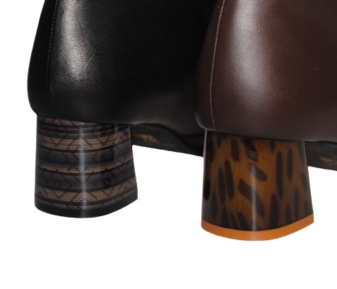 【靴のHOSHIKAWA】  『NINE DI NINE 1984』 ナインディナイン ブーツ 21.5cm〜24.5cm EEE マロンBR ショートブーツ ショート丈 ヒール 本革 国産 秋冬