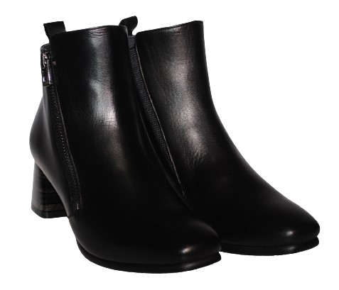 【靴のHOSHIKAWA】  『NINE DI NINE 1984』 ナインディナイン ブーツ 21.5cm〜24.5cm EEE ブラック ショートブーツ ショート丈 ヒール 本革 国産 秋冬