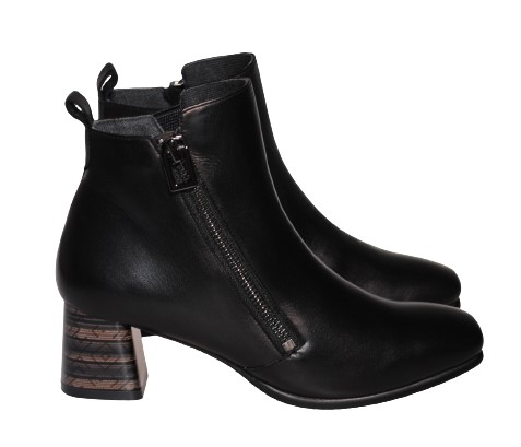 【靴のHOSHIKAWA】  『NINE DI NINE 1984』 ナインディナイン ブーツ 21.5cm〜24.5cm EEE ブラック ショートブーツ ショート丈 ヒール 本革 国産 秋冬