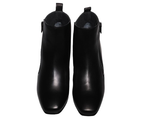 【靴のHOSHIKAWA】  『NINE DI NINE 1984』 ナインディナイン ブーツ 21.5cm〜24.5cm EEE ブラック ショートブーツ ショート丈 ヒール 本革 国産 秋冬