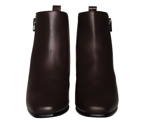 【靴のHOSHIKAWA】  『NINE DI NINE 1984』 ナインディナイン ブーツ 21.5cm〜24.5cm EEE マロンBR ショートブーツ ショート丈 ヒール 本革 国産 秋冬