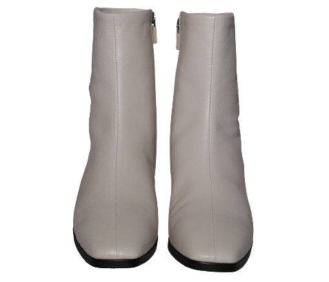 【靴のHOSHIKAWA】  『NINE DI NINE 2631』 ナインディナイン ブーツ 21.5cm〜24.5cm EEE ライトグレー ショートブーツ ショート丈 ヒール 本革 国産 秋冬