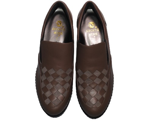 【靴のHOSHIKAWA】  『SPORTS NINE 308』 スポーツナイン スリッポン 21.5cm〜24.5cm EEE Dオーク レディース 日本製 本革 厚底 軽い