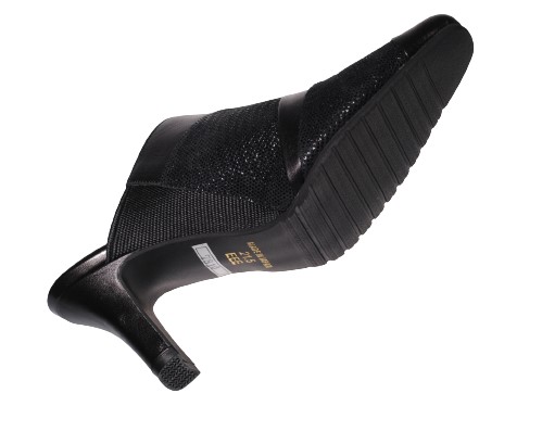 【靴のHOSHIKAWA】  『NINE DI NINE 7810』 ナインディナイン ミュール 21.5cm〜24.5cm EEE シルバー レディース ヒール サンダル 国産 本革