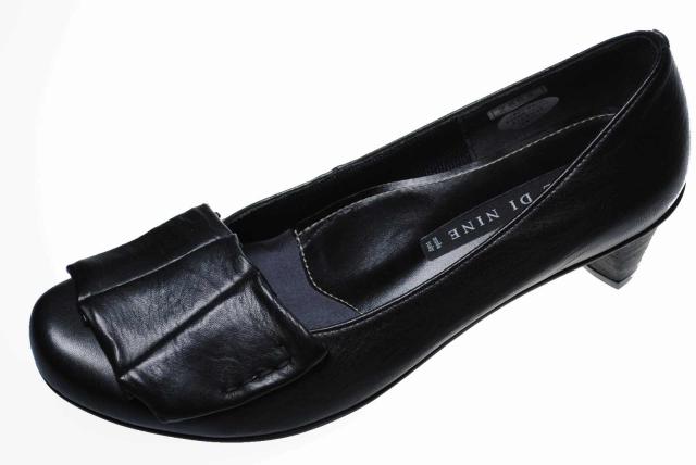 【靴のHOSHIKAWA】  『NINE DI NINE 2805』 ナインディナイン パンプス 21.5cm〜24.5cm EEE レディース ブラック 日本製 本革