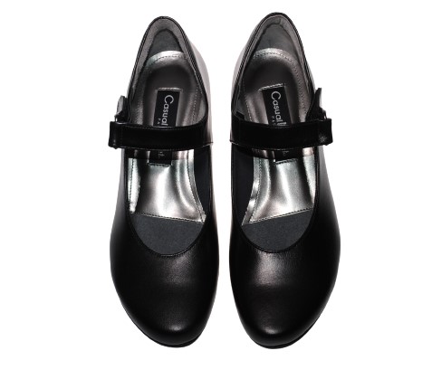 【靴のHOSHIKAWA】  『Casual Monet 8820』 カジュアルモネ パンプス 21.5cm〜24.5cm EEE クロスムース レディース マジックテープ ローヒール 日本製 本革