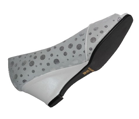 【靴のHOSHIKAWA】  『NINE DI NINE 7065』 ナイン パンプス 21.5cm〜24.5cm EEE ホワイト レディース ウェッジソール オープントゥ 本革 国産