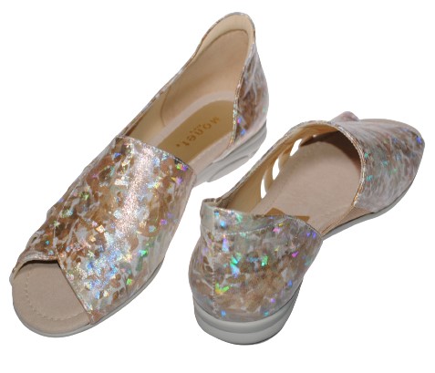 【靴のHOSHIKAWA】  『MONET 881203』 モネ パンプス 21.5cm〜24.5cm EEE トープ レディース ローヒール カジュアル エレガント オフィス 本革 国産 春夏