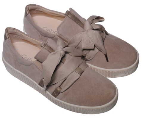 【靴のHOSHIKAWA】  『Gabor 83333』 ガボール スニーカー 22cm〜25.5cm レディース レザーシューズ ベージュ スリッポン ホワイトソール 天然皮革 スロバキア製