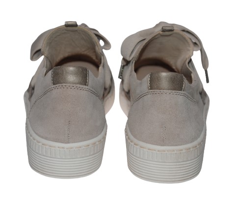 【靴のHOSHIKAWA】  『Gabor 83333』 ガボール スニーカー 22cm〜25.5cm レディース レザーシューズ ベージュ スリッポン ホワイトソール 天然皮革 スロバキア製