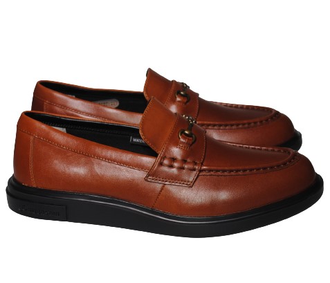 【靴のHOSHIKAWA】  『Gently 203』 ジェントリー ブラウン 24.5cm〜28cm EEEE 紳士靴 ローファー 防水 防滑 幅広 天然皮革