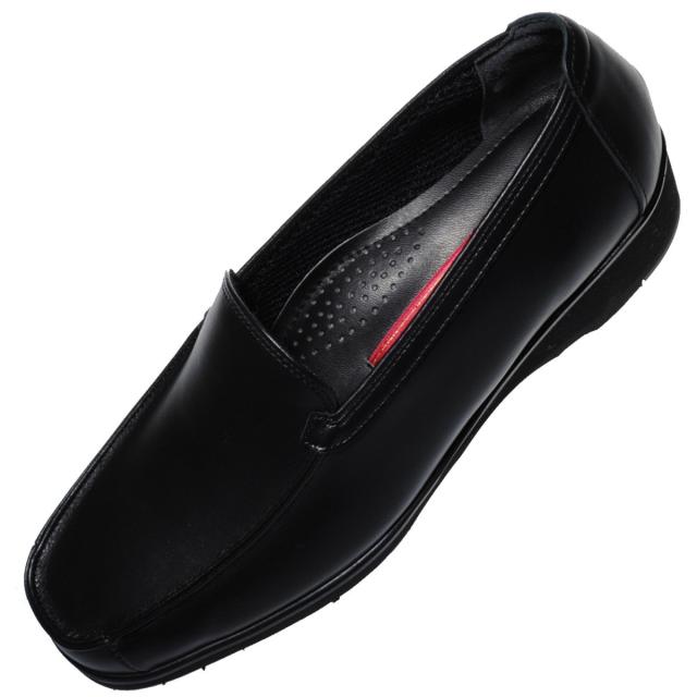 【靴のHOSHIKAWA】  『SALON DE GRES 13220』 サロンドグレー ブラック 21.5cm〜25cm EEE ローファー スクエアトゥ 牛革 日本製