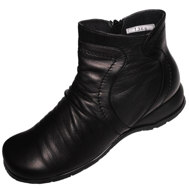 【靴のHOSHIKAWA】  『SPORTS NINE 1368』 スポーツナイン ショートブーツ 21.5cm〜25cm EEE ダークブラウン レディース ショート丈 スムースレザー 本革 国産 防滑