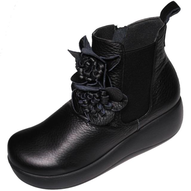 【靴のHOSHIKAWA】  『SPORTS NINE 1421』 スポーツナイン ショートブーツ 21.5cm〜24.5cm EEE レッド レディース ショート丈 厚底 ブーツ 本革 国産 秋冬