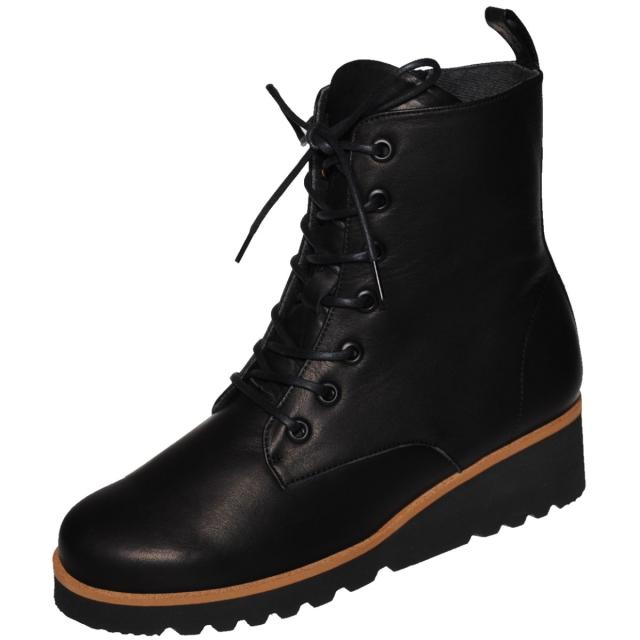 【靴のHOSHIKAWA】  『Dona Miss 2541』 21.5cm〜24.5cm EEEE ドナミス ショートブーツ レディース アイボリー レースアップ サイドファスナー 国産 本革 春夏