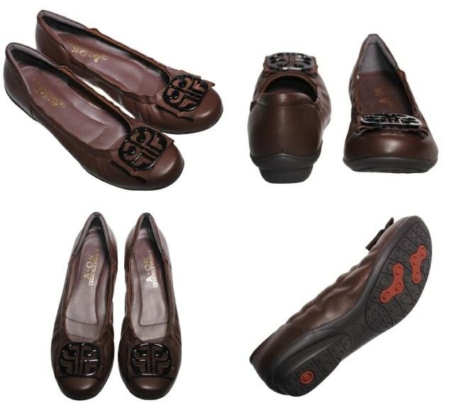 【靴のHOSHIKAWA】  『A-OK 6360』 エアリーステップ ボルドー 22cm〜24.5cm EEE パンプス レディース カジュアル ローヒール ぺたんこ 山羊革