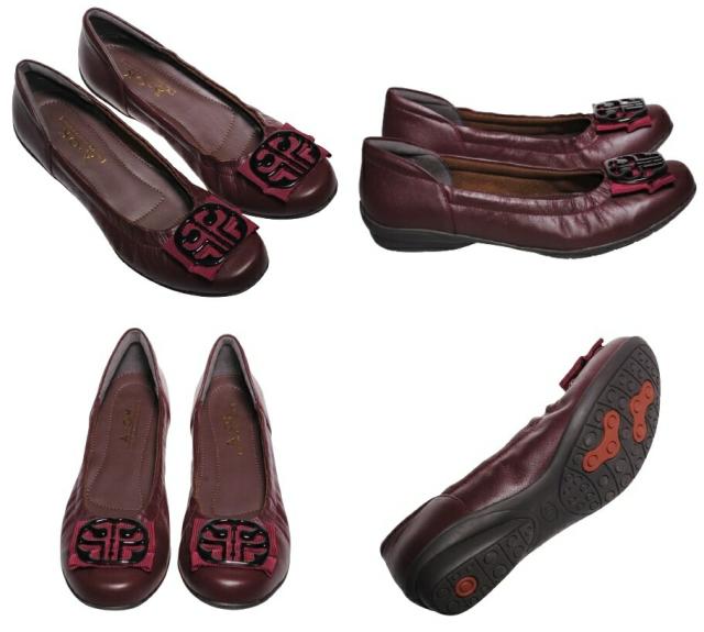 【靴のHOSHIKAWA】  『A-OK 6360』 エアリーステップ ボルドー 22cm〜24.5cm EEE パンプス レディース カジュアル ローヒール ぺたんこ 山羊革