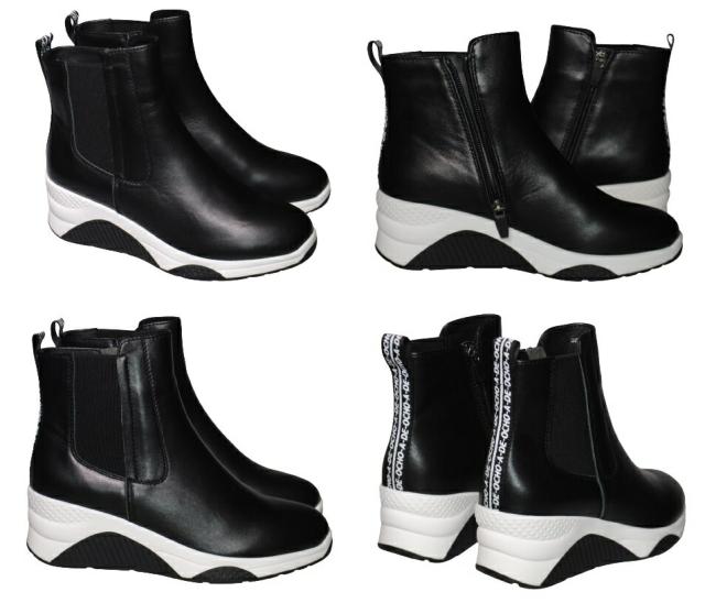 【靴のHOSHIKAWA】  『de ocho A de ocho 022-08』 デオチョアデオチョ ブーツ 22cm〜24.5cm EEE レディース アイボリー ショートブーツ 厚底 国産 秋冬