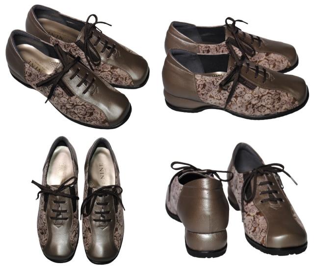 【靴のHOSHIKAWA】  『MODE NINE 2318』 モードナイン レザーシューズ 21.5cm〜25cm EEEE オーク スクエアトゥ フラット底 防滑 本革 日本製