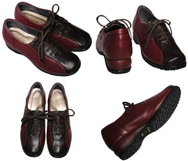 【靴のHOSHIKAWA】  『MODE NINE 2318』 モードナイン レザーシューズ 21.5cm〜25cm EEEE オーク スクエアトゥ フラット底 防滑 本革 日本製