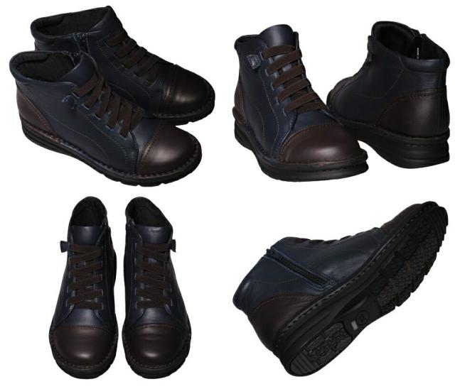 【靴のHOSHIKAWA】  『Yukiko Kimijima 3887』 22cm〜24.5cm EEEE ブラック ショートブーツ レースアップ ファスナー 牛革 秋冬