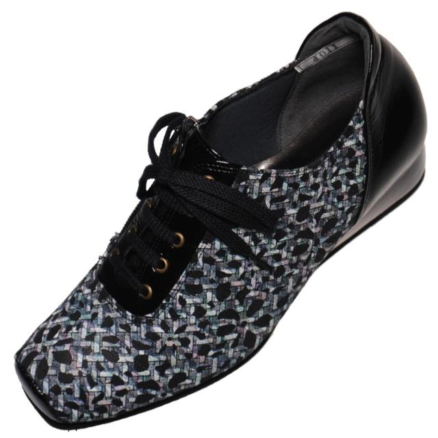 【靴のHOSHIKAWA】  『Dona Miss 4011』 ドナミス レースアップ 21.5cm〜25cm EEE ブラックC レディース カジュアル レザーシューズ 国産 天然皮革