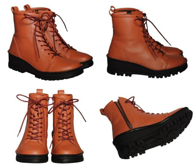 【靴のHOSHIKAWA】  『A-OK 5501』 エーオーケー ショートブーツ 22.5cm〜24.5cm レディース  レースアップ ブラック 牛革 秋冬