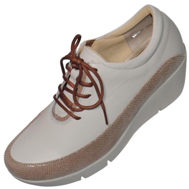 【靴のHOSHIKAWA】  『Monet 881311』 モネ スニーカー 21.5cm〜24.5cm EEE カジュアル オフシロ ゴムレース コンフォート 日本製 本革